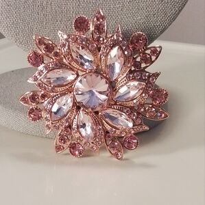 Rose tone flower belt buckle